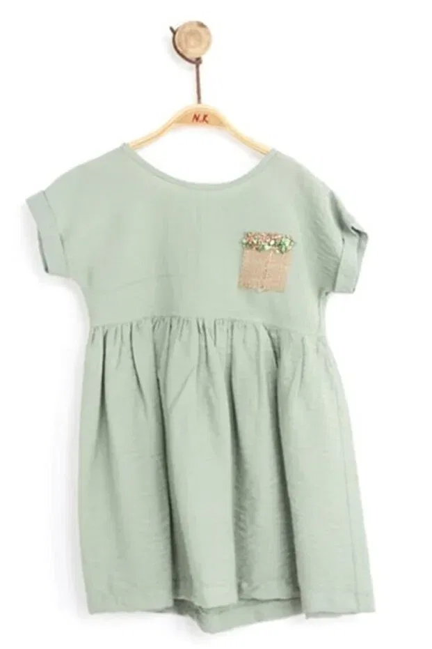 Детское платье для девочек хлопковое Nk Kids, Green