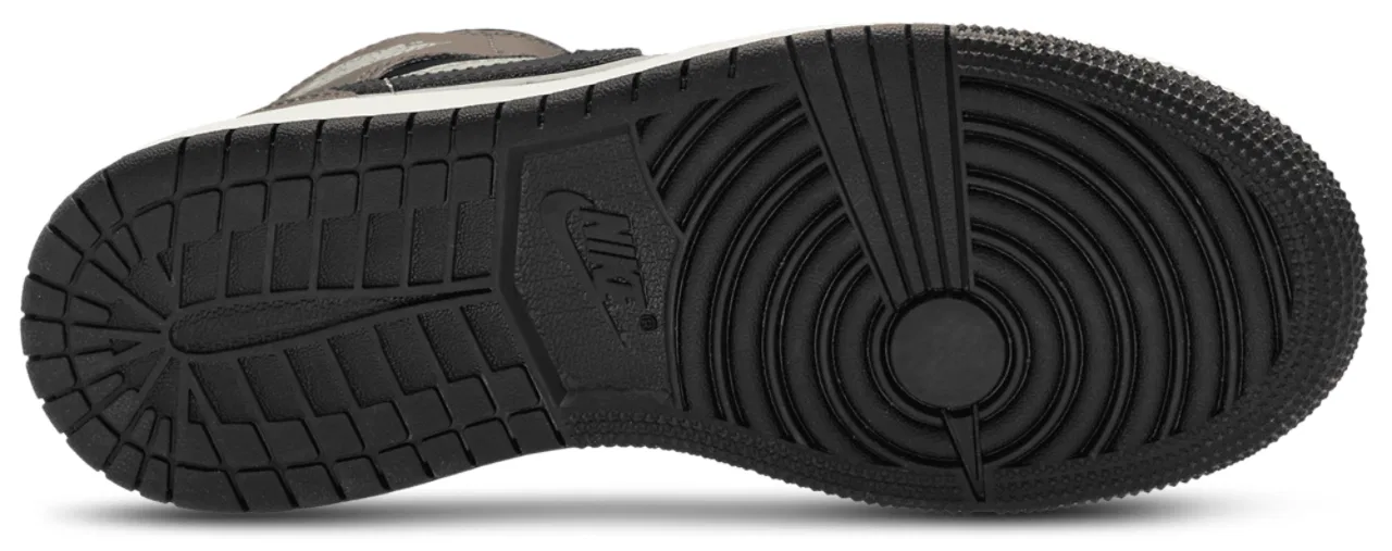 Детские баскетбольные кроссовки с высоким берцем AJ 1 Mid Jordan, Univ Red/Black/Phantom — фото 4