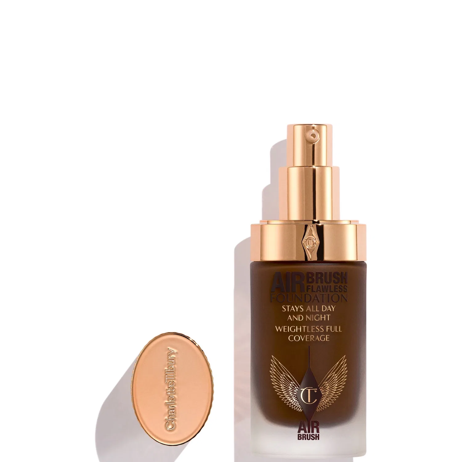 Тональный крем с эффектом второй кожи Airbrush Flawless Foundation Charlotte Tilbury, 16 Neutral