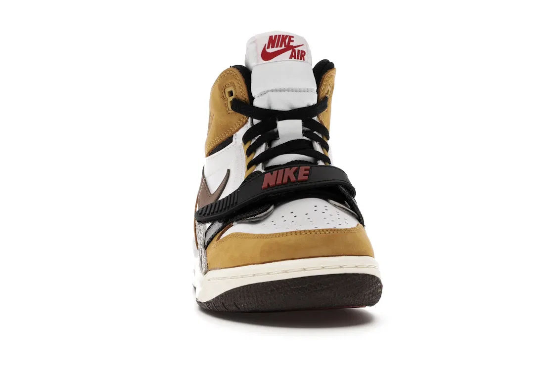 Детские кроссовки с ремешком Jordan Legacy 312 Rookie of the Year Jordan, White/Baroque Brown-Wheat-Varsity Red — фото 2