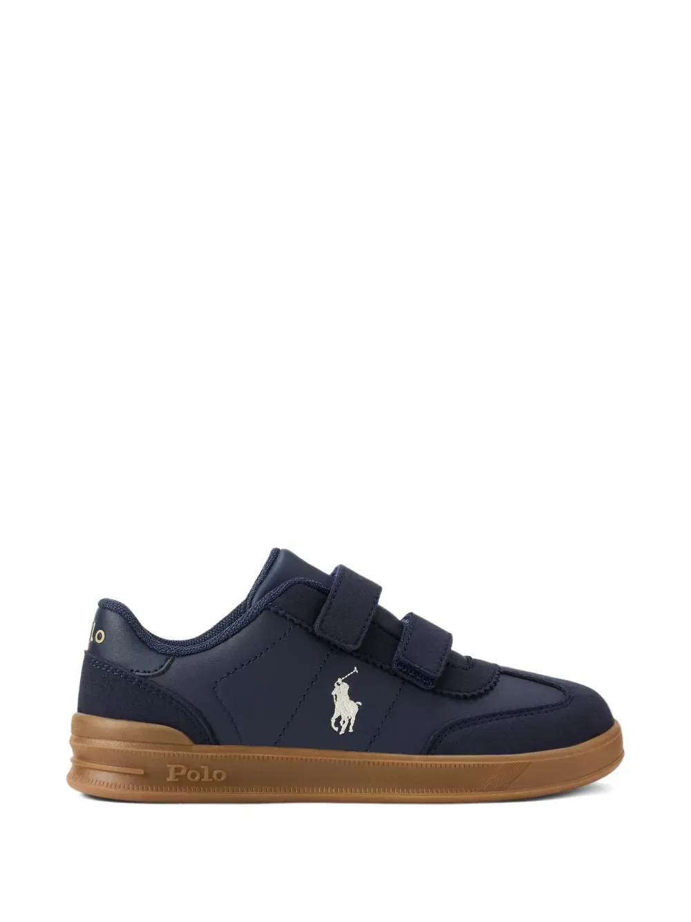 Кроссовки с застежкой на крючок Polo Ralph Lauren Kids, синий — фото 2