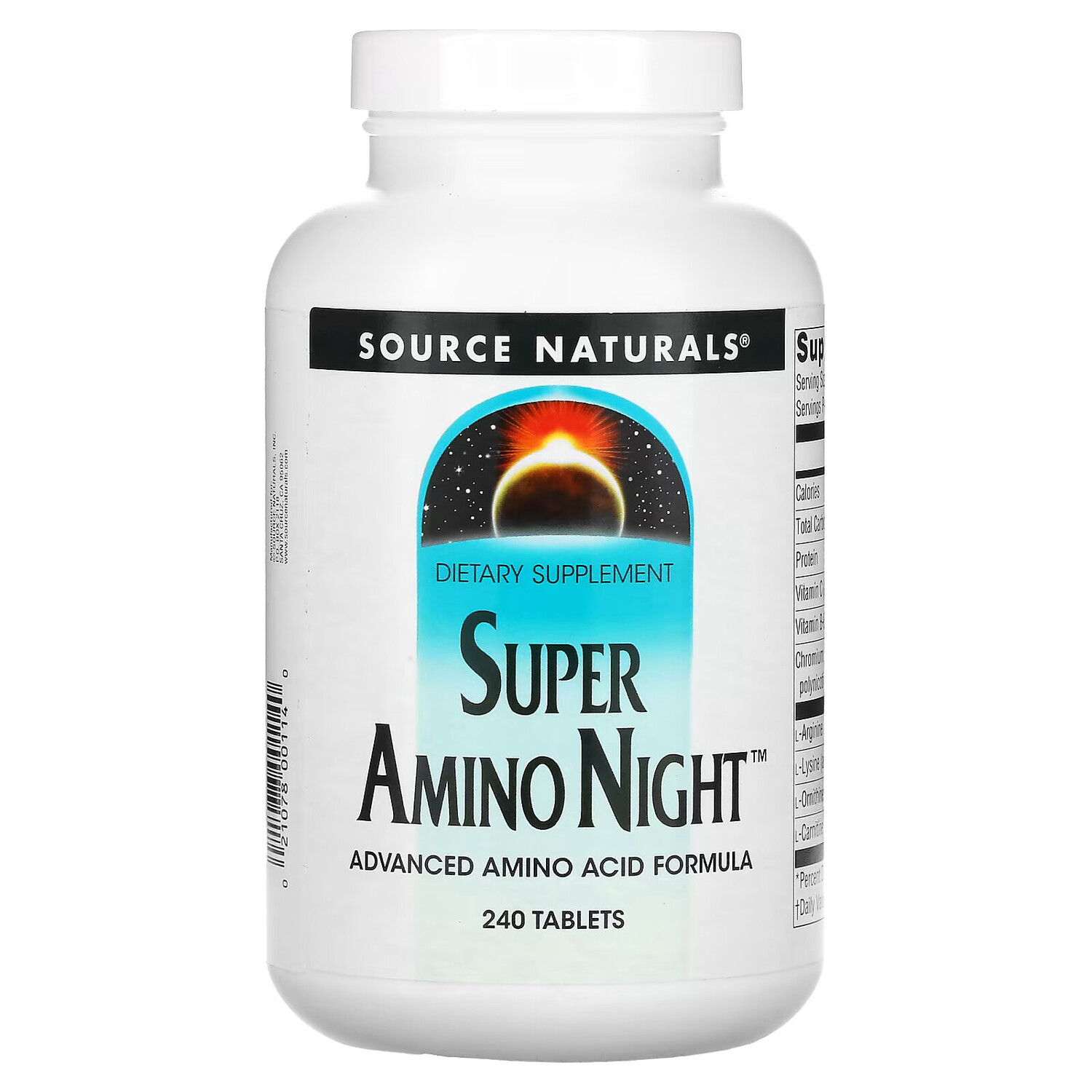 

Source Naturals, Super Amino Night, 240 таблеток