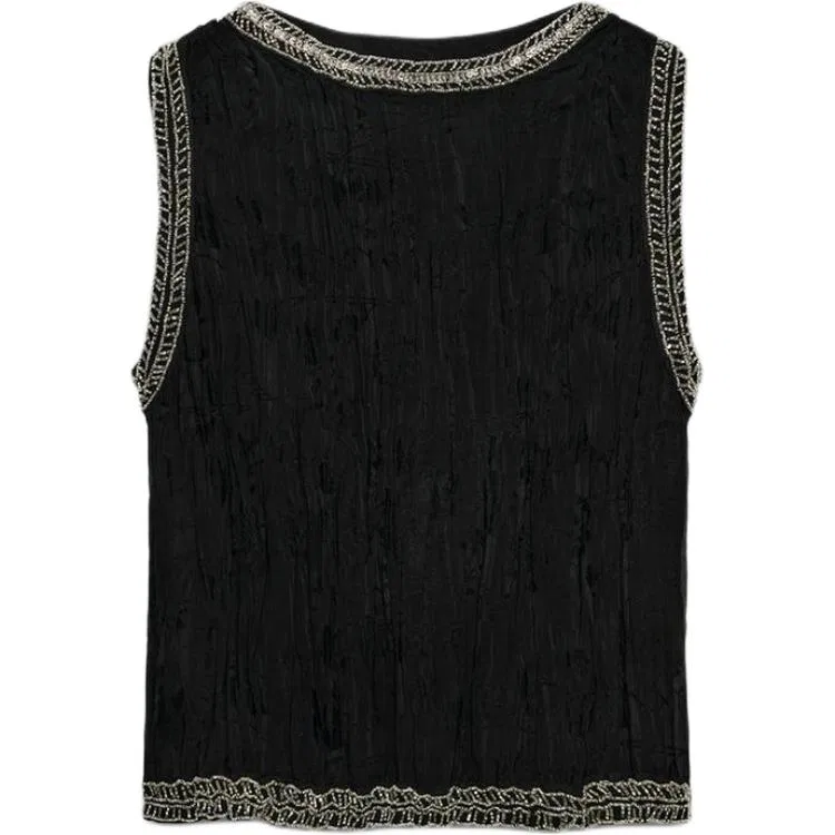 Женская майка с круглым вырезом ZW ZARA, Black