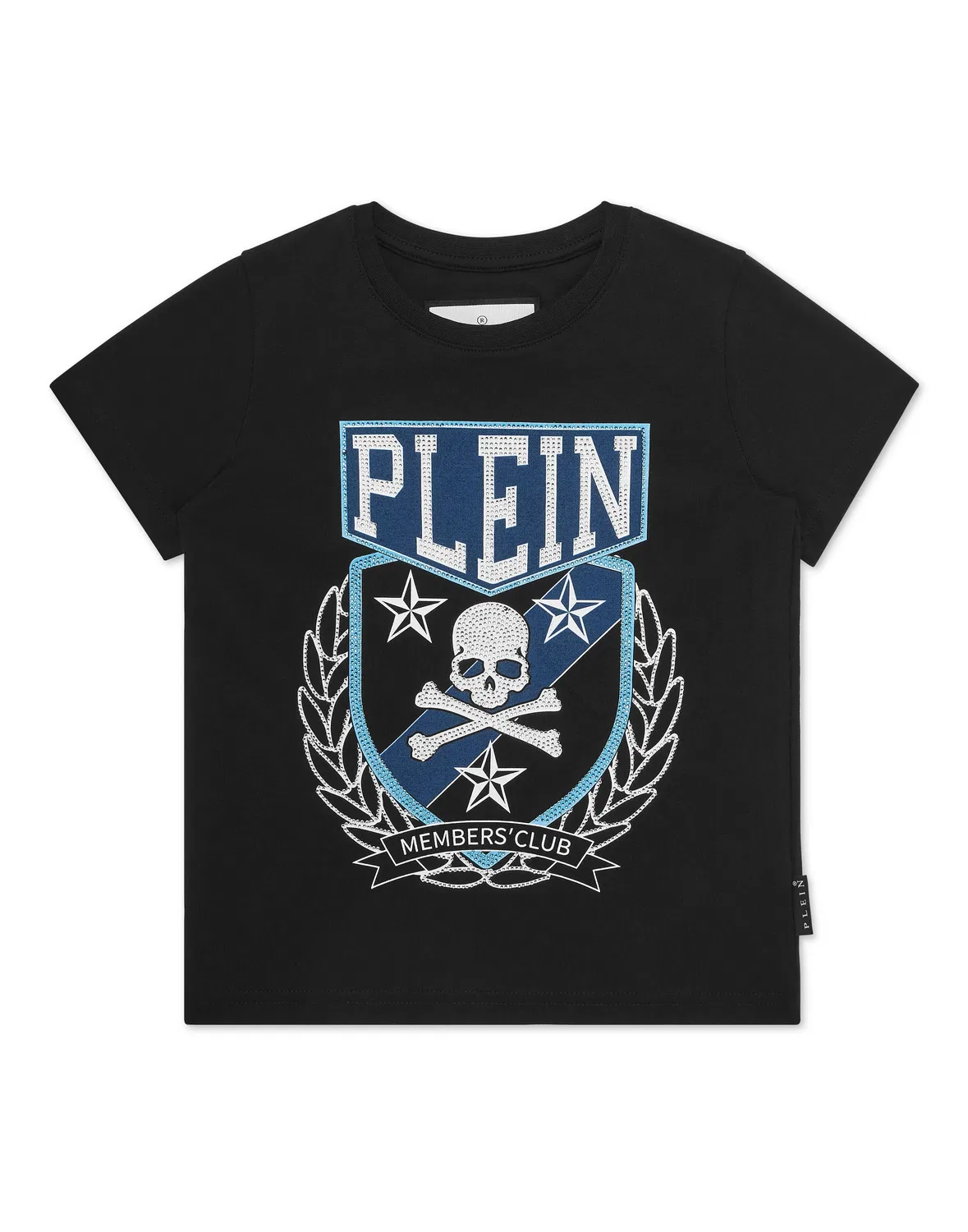 Детская футболка с коротким рукавом и принтом Patches PHILIPP PLEIN, черный
