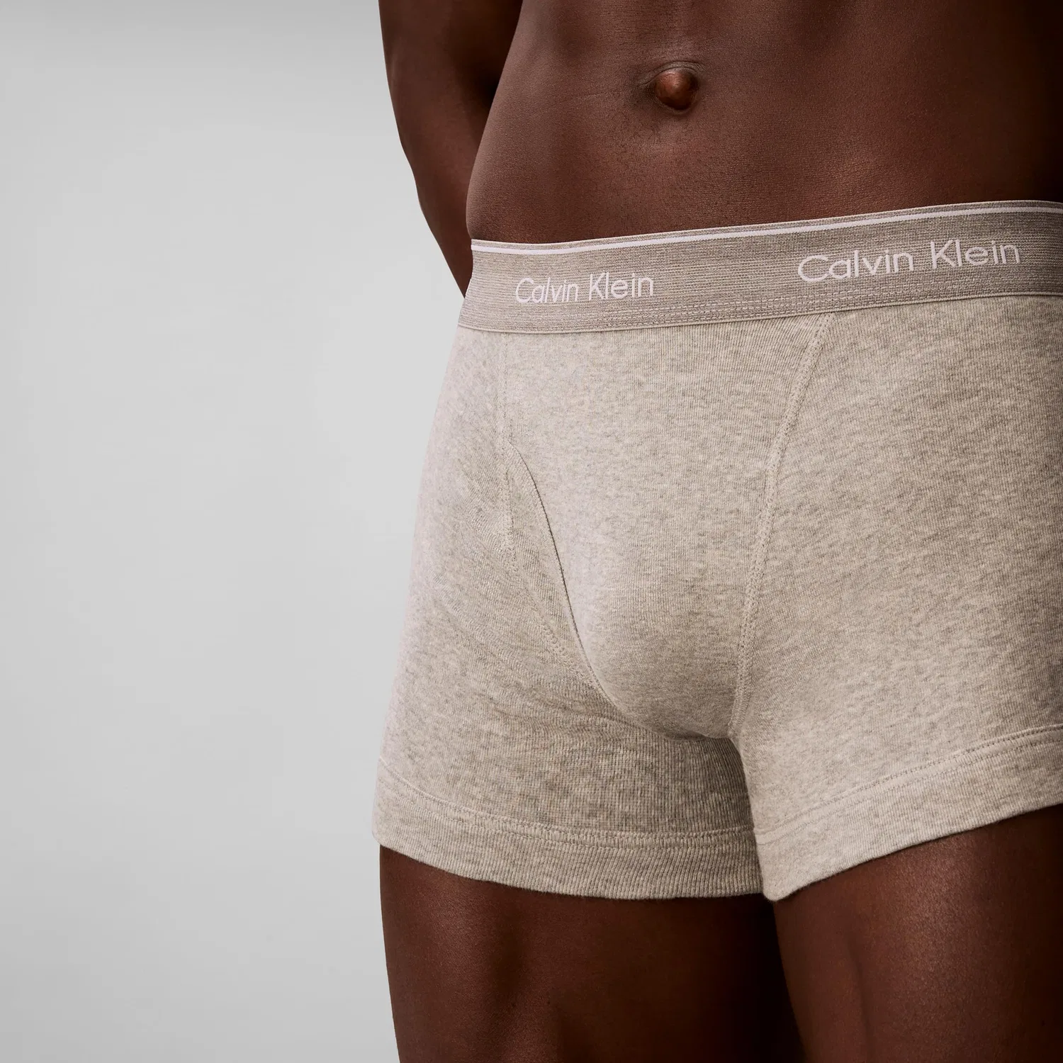 Мужские хлопковые трусы-боксеры Calvin Klein, 2 X Black, 2 X Grey Heather, 1 X White — фото 2
