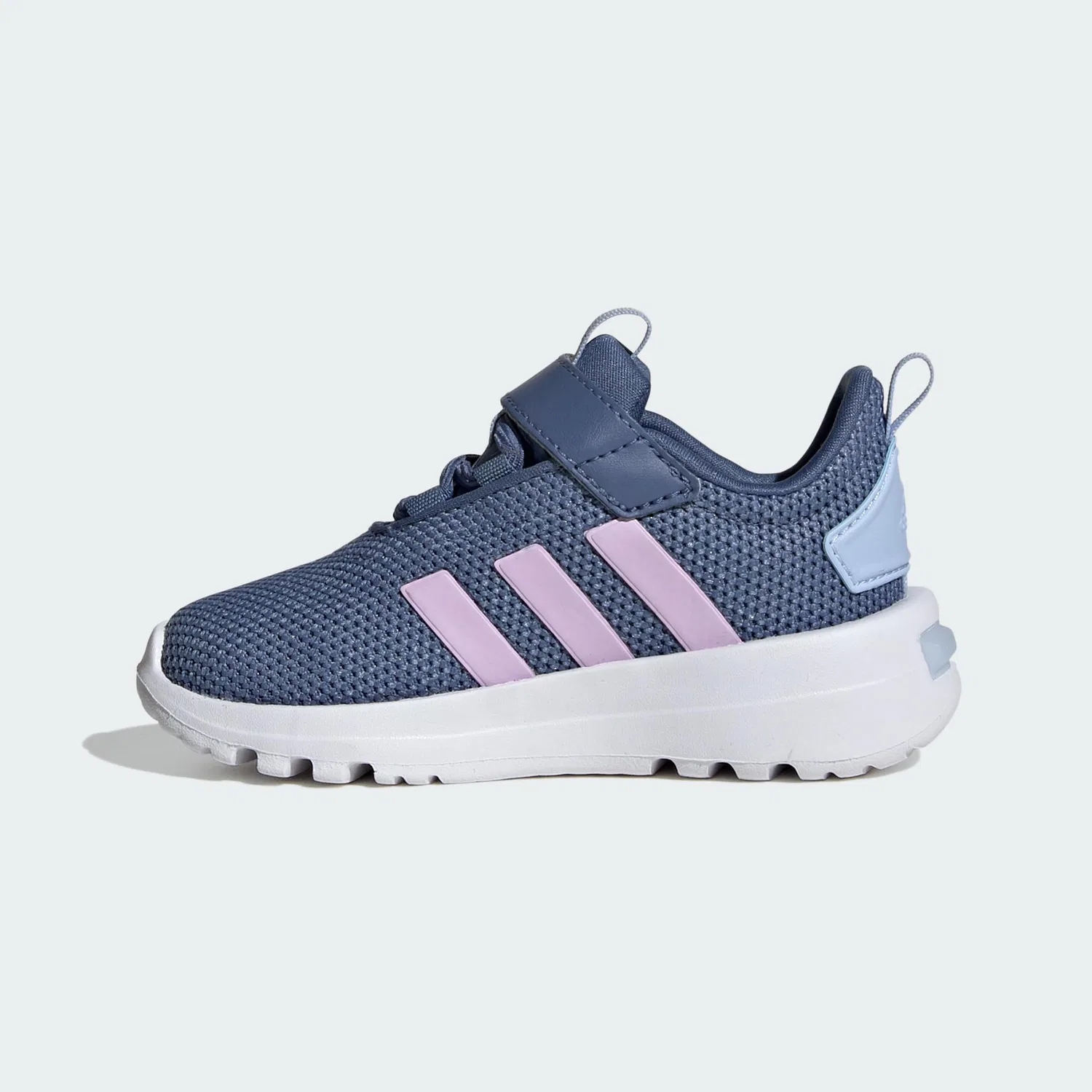 Детские кроссовки для мальчиков с амортизацией Racer Tr23 Shoes Kids8 El Adidas, Crew Blue Bliss Lilac Blue Dawn Strap — фото 2