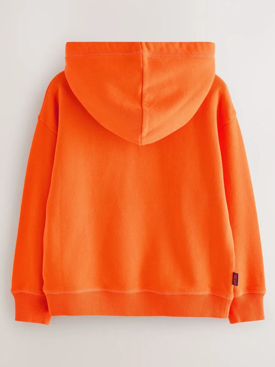 Худи на молнии Superdry & Co темно-оранжевого цвета — фото 2