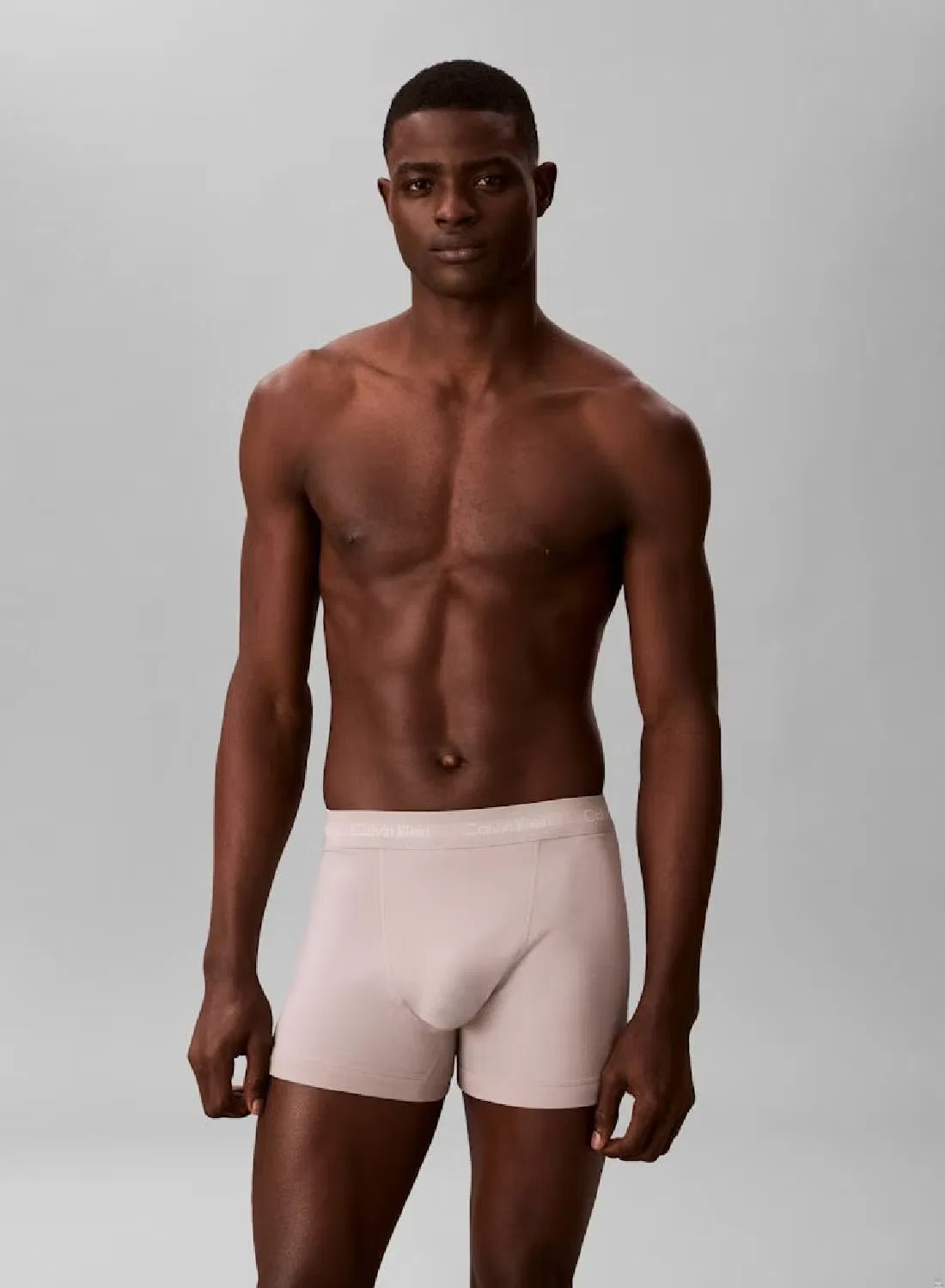 Трусы-боксеры хлопковые 3 pack trunks Cotton Stretch Calvin Klein, синий — фото 2