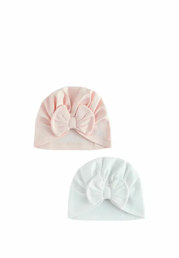 Комплект тюрбанов 2 шт 100% хлопок Turbans 2 pack Next, pink/White, белый/розовый