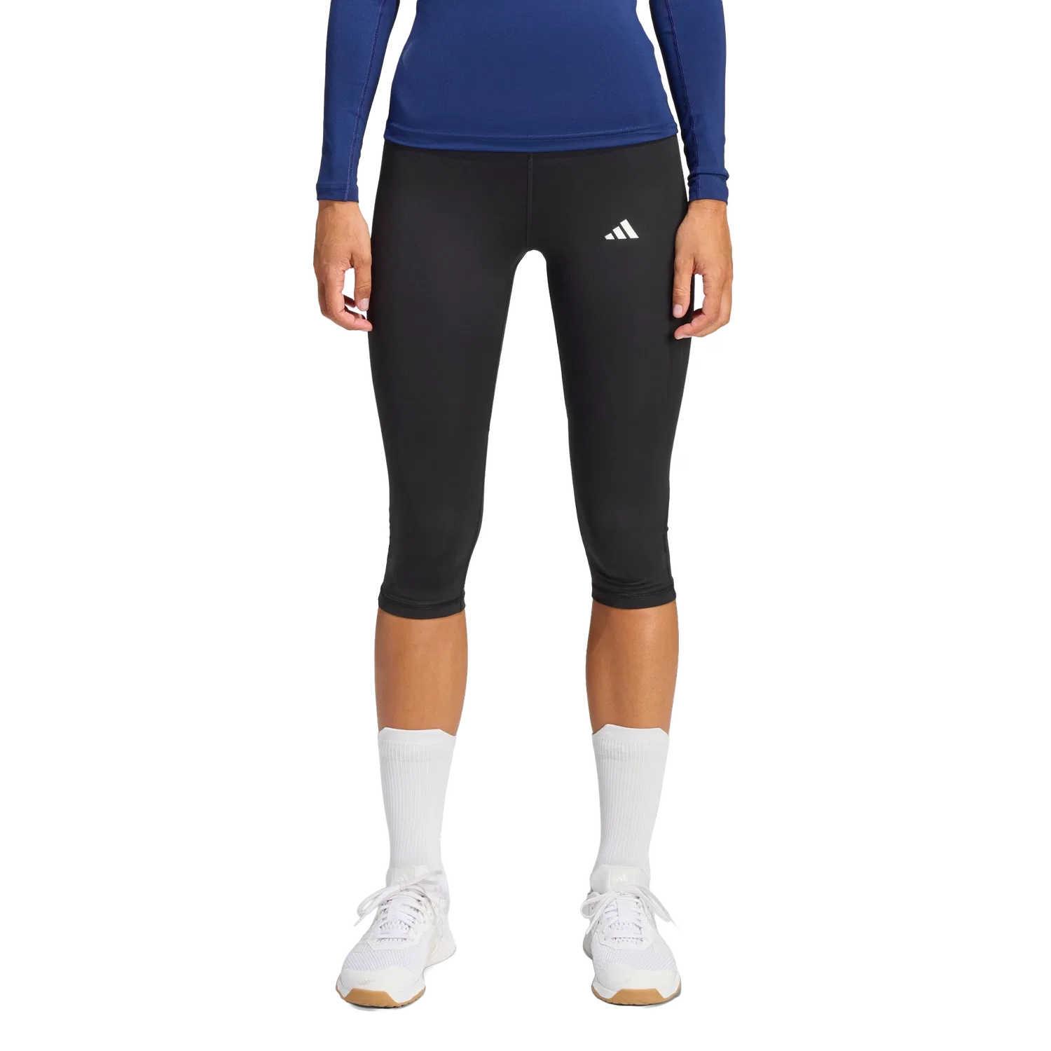 Женские леггинсы капри TECHFIT Adidas, черный — фото 2