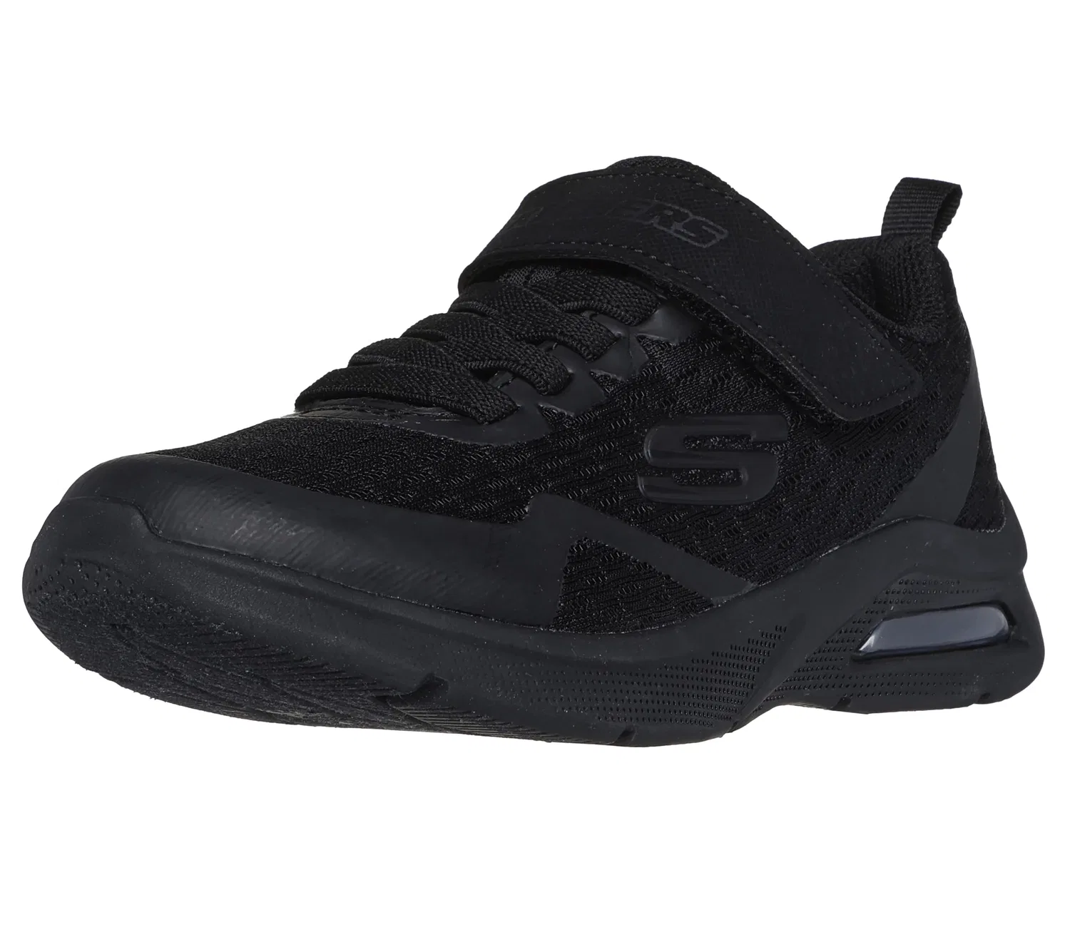 Детские кроссовки для мальчиков с шнуровкой Microspec Max Torvix Skechers, Black Textile Trim