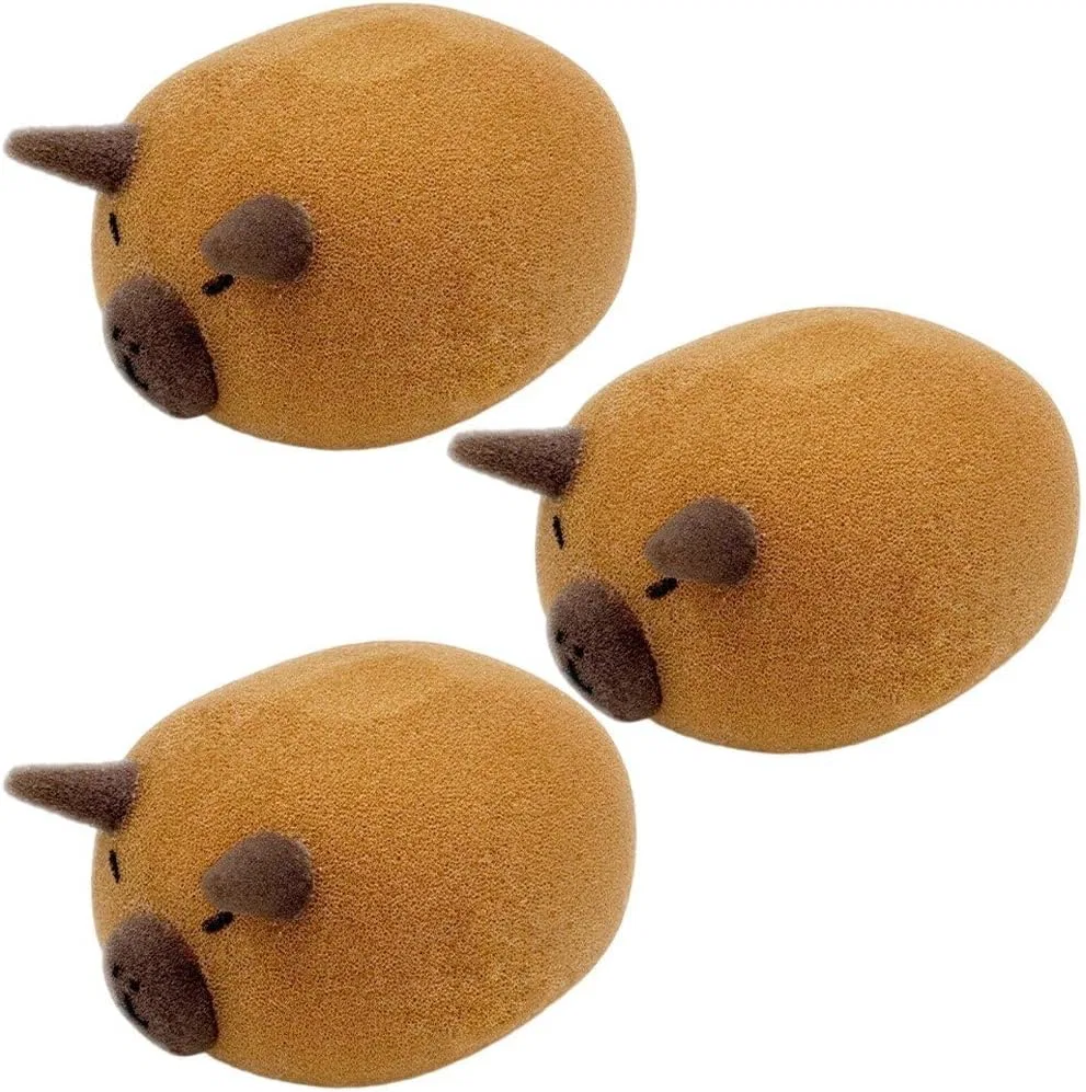 Набор мочалок для душа Capybara, 3 шт., Tsffae, 12x8x10 см, Brown