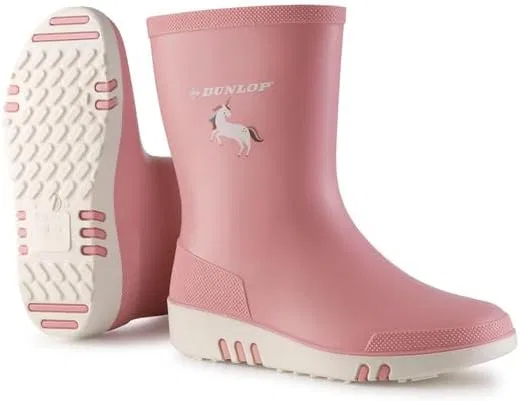 Детские сапоги дождевые водонепроницаемые DUNLOP, Light Pink