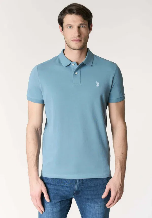 Поло из хлопка, модель Maniche corte, U.S. Polo Assn., Blu, синий