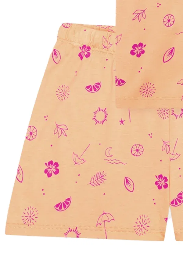 Пижама с принтом Pyjama set Schiesser, Peach — фото 3