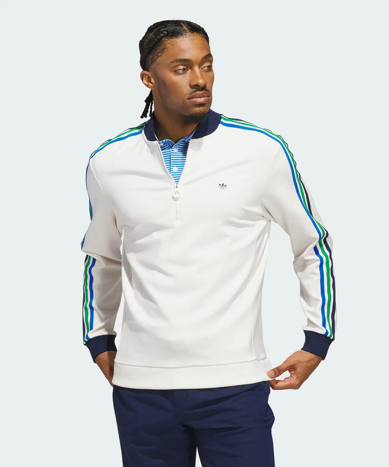 Мужской свитшот с длинным рукавомAdidas Golf Original 3st HZ, белый
