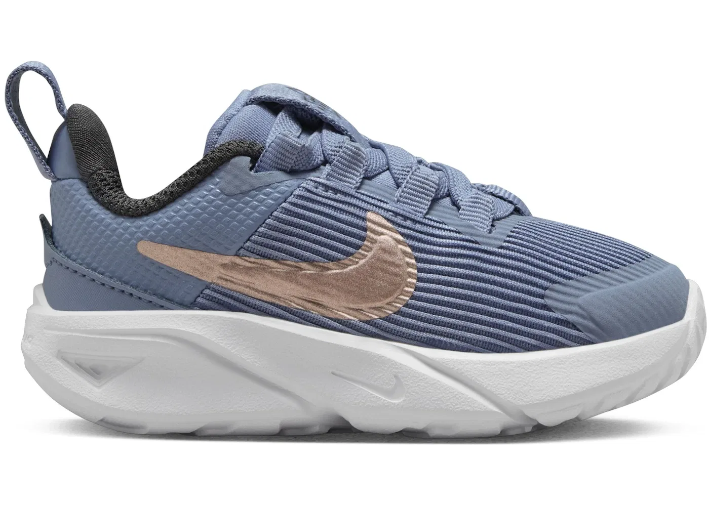 Детские кроссовки для бега с шнуровкой Nike Star Runner 4 Nike, Ashen Slate/Armory Navy/Pure Platinum/Metallic Red Bronze