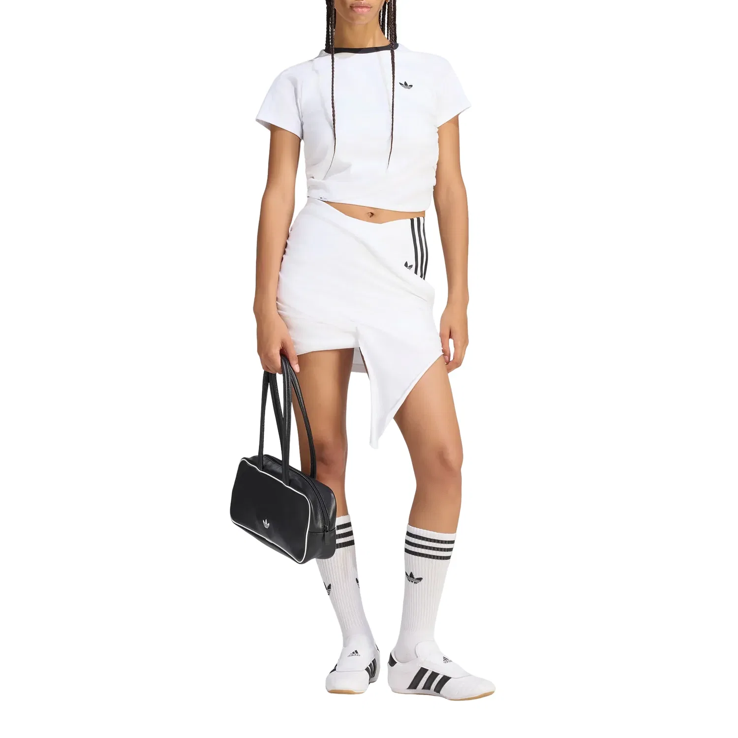 Женская юбка Jennie Wrap-Around Skirt Asia Sizing 'White' adidas, белый — фото 3