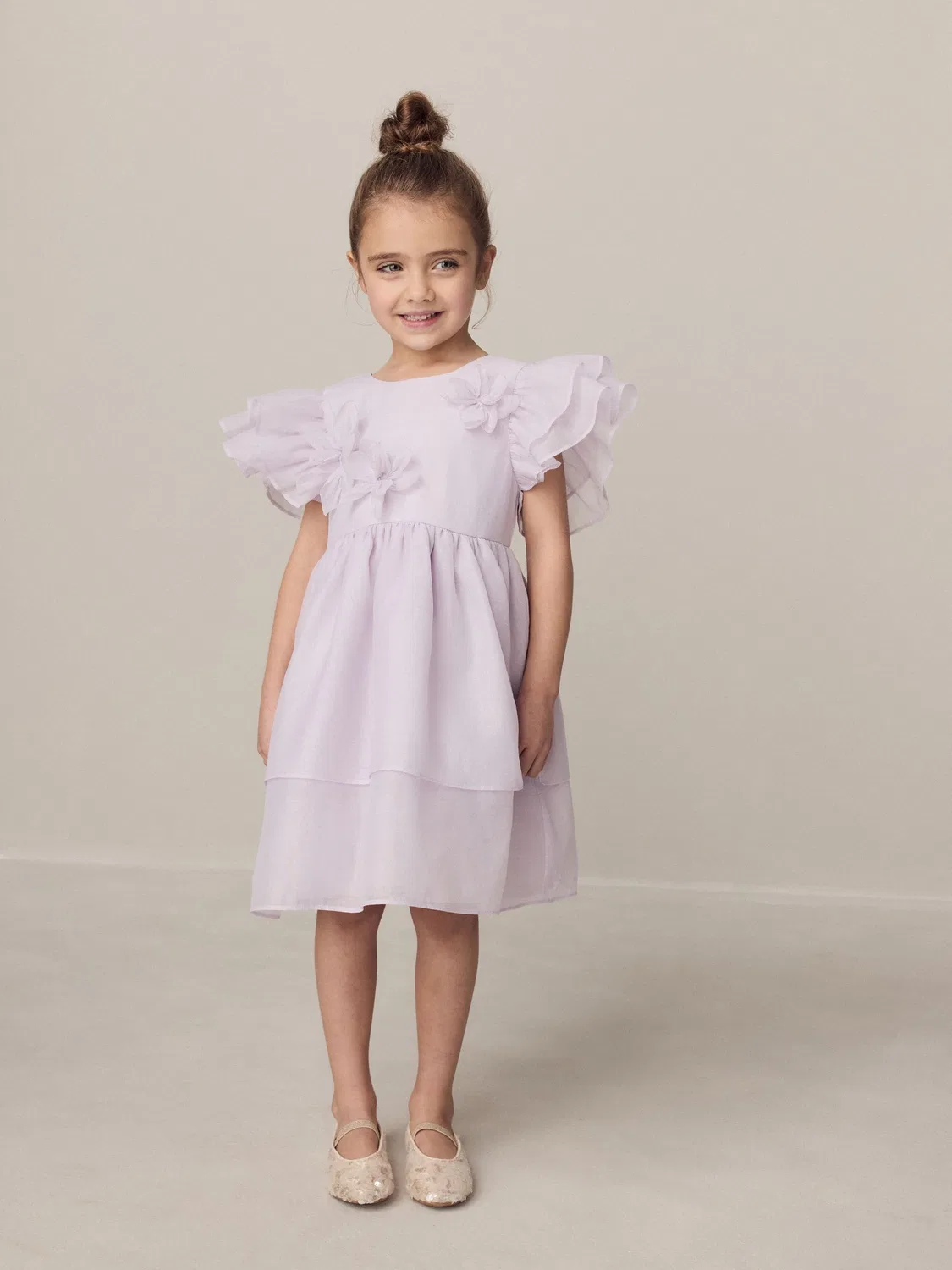 Платье с цветочными лепестками Laura Ashley, сиреневый