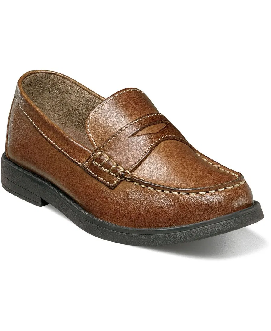 Туфли-лoaферы для мальчика Croquet Penny Loafer JR Florsheim, Saddle Tan