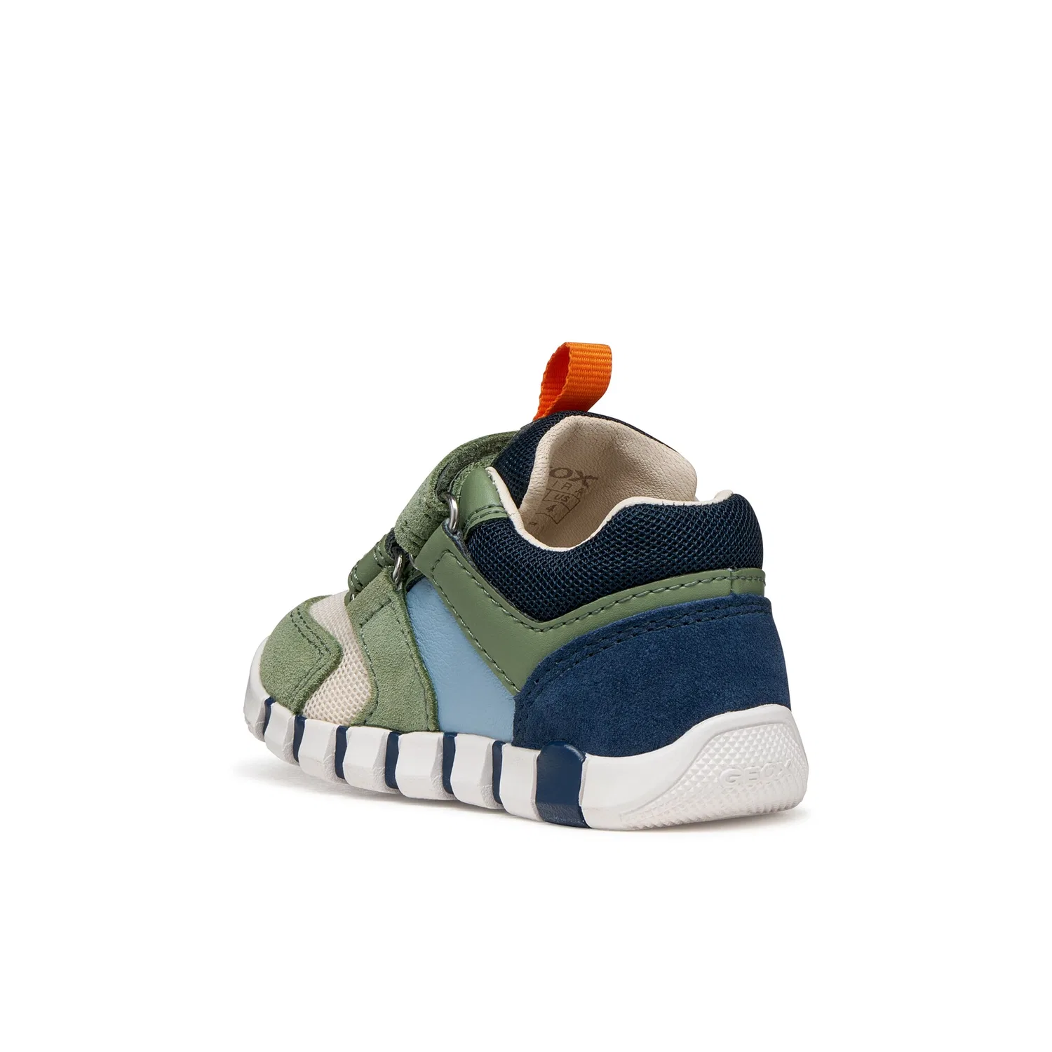 Детские ботинки для первых шагов с мембраной Geox B IUPIDOO BOY, Olive Green/Navy — фото 2
