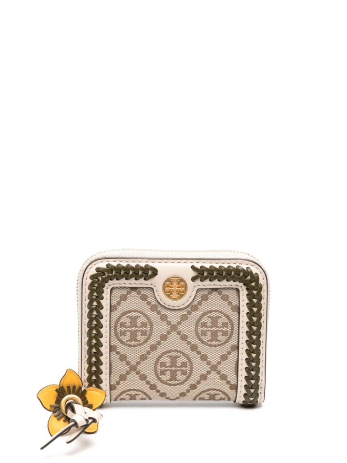

Кошелек с монограммой Tory Burch, бежевый