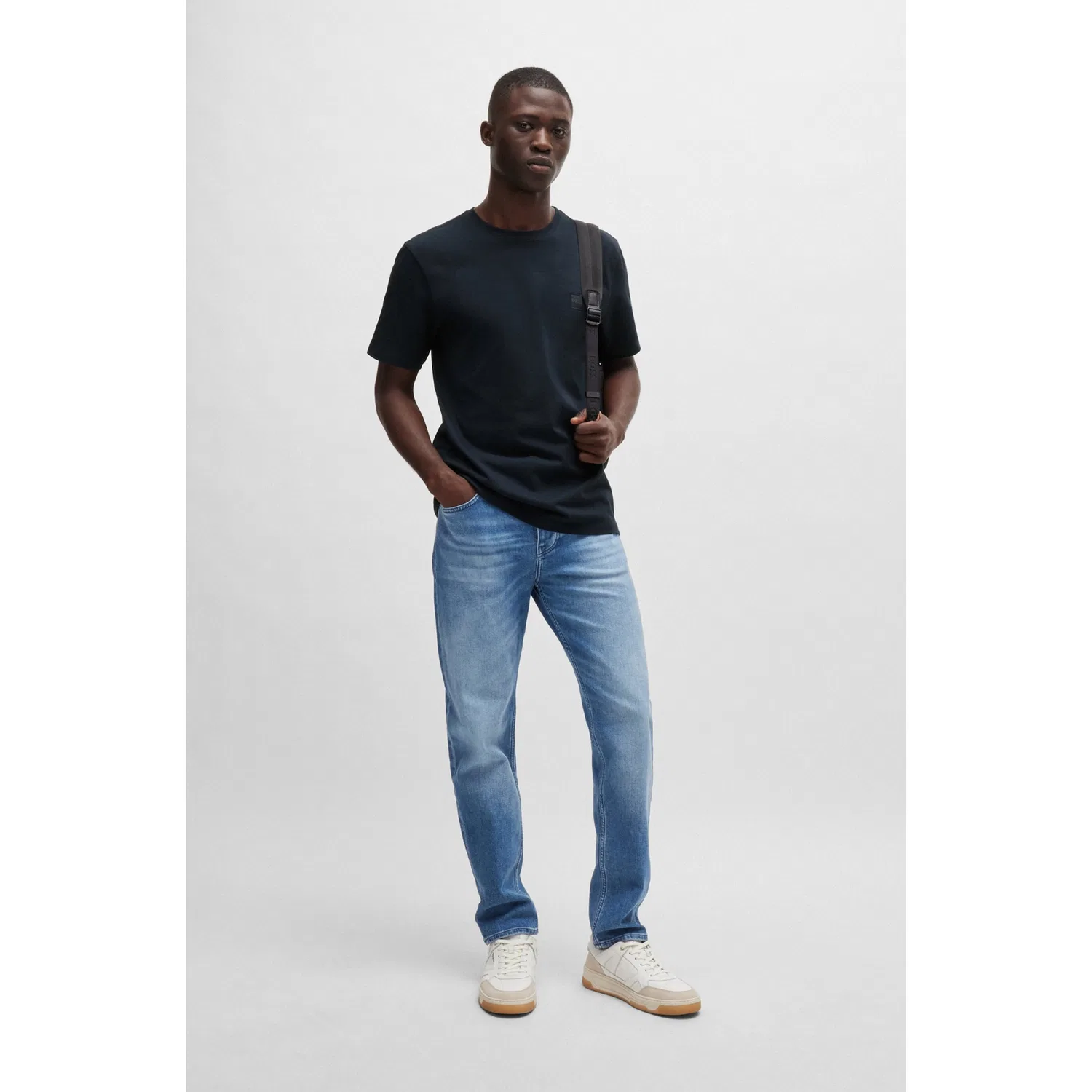 Детская футболка с вышивкой BOSS ORANGE, Dark Blue — фото 4