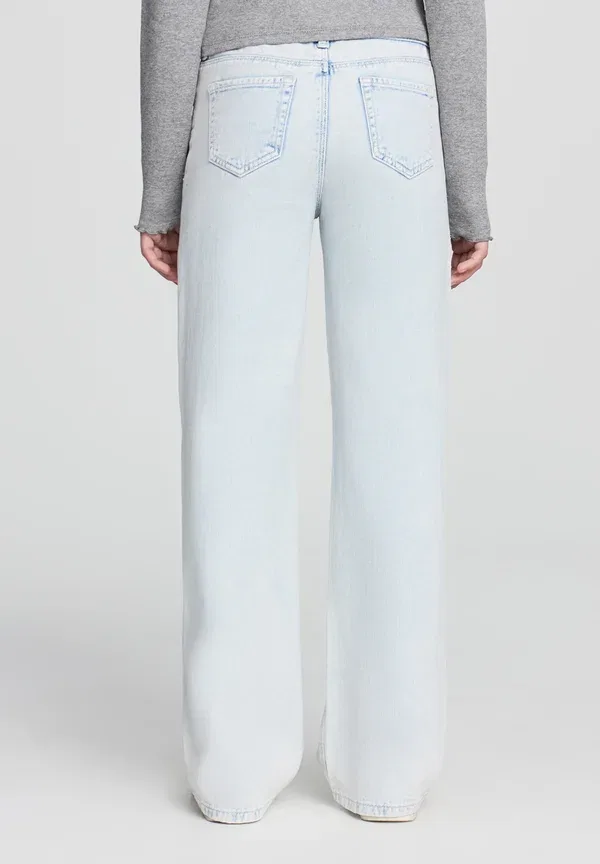 Брюки джинсовые Wide con strass, Terranova, Blu Denim Chiaro, светло-голубой — фото 3