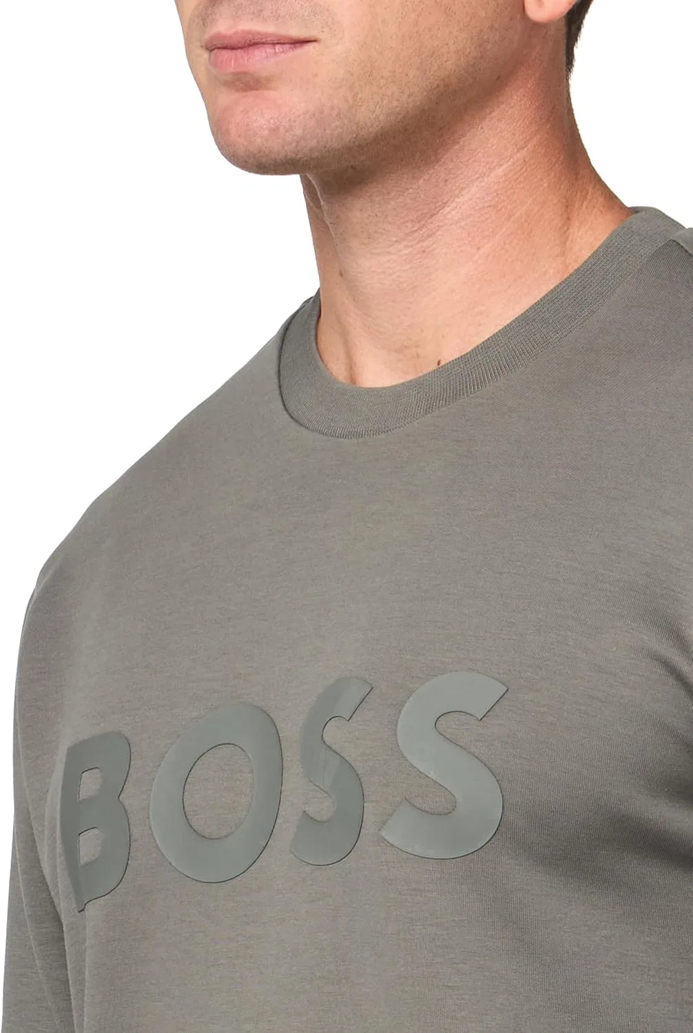Мужская толстовка BOSS с культовым логотипом Boss и круглым вырезом — фото 3