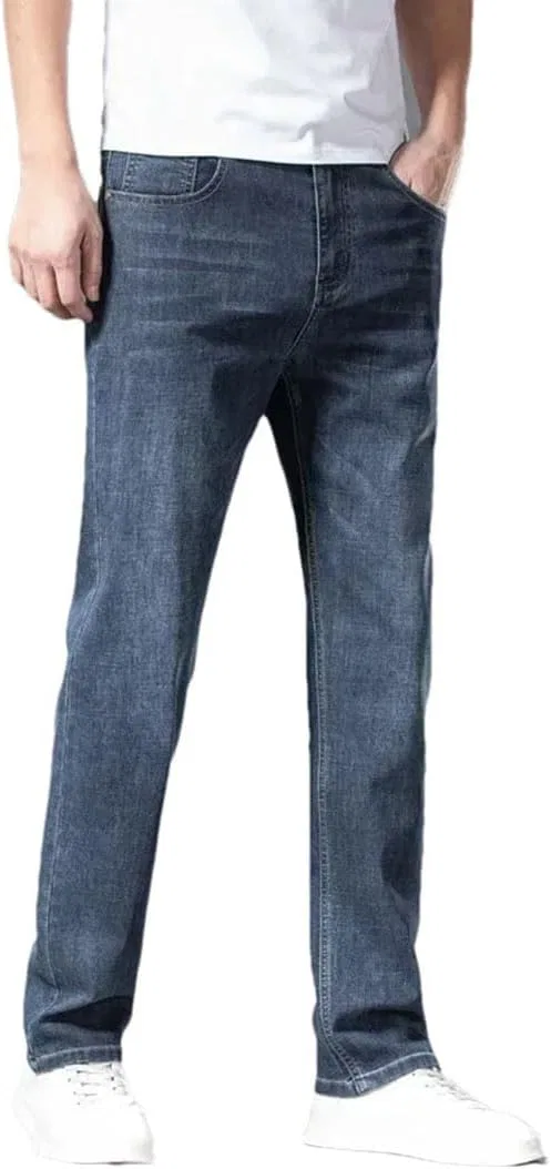Джинсы прямые, классические, stretch, Dark Blue