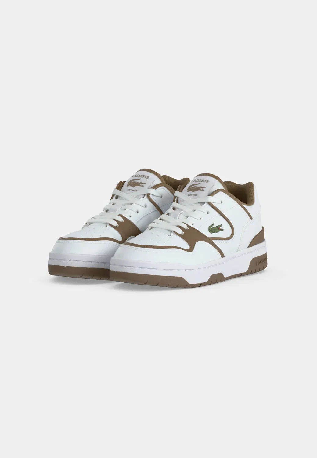 Детский игровой комплекс унисекс - кроссовки Lacoste, White/Brown — фото 3