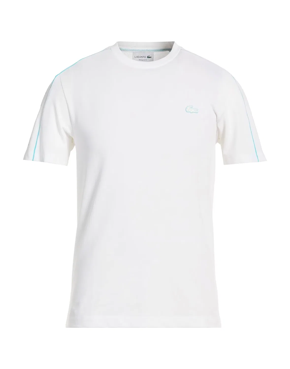 Мужская футболка из пике с аппликациями Lacoste, белый