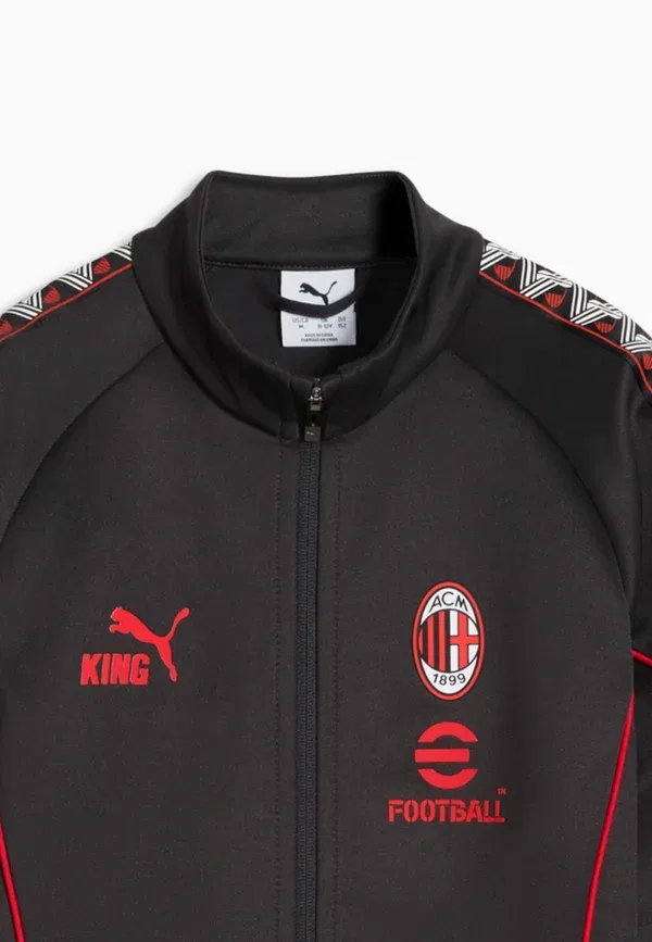 Куртка с принтом Ac Milan King Anthem Slim Jacket Puma, Flat Dark Gray-for All Time Red, красный/темно-серый — фото 3