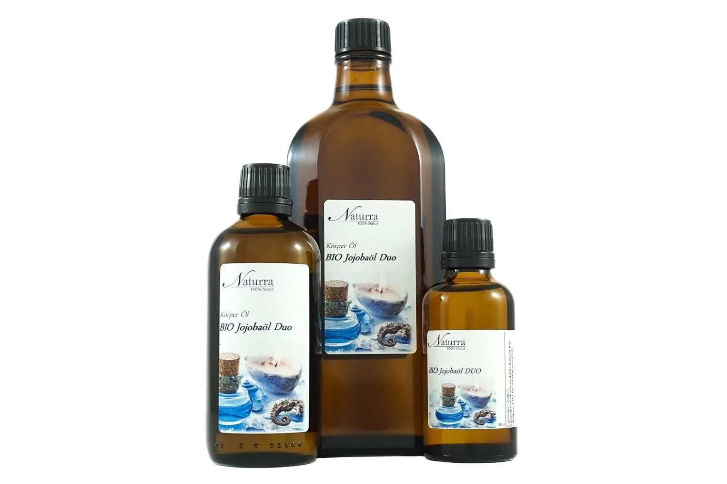 Набор масел Organic Jojoba Oil Duo 100 ml, Organic Black Cumin Oil, Naturra — фото 4