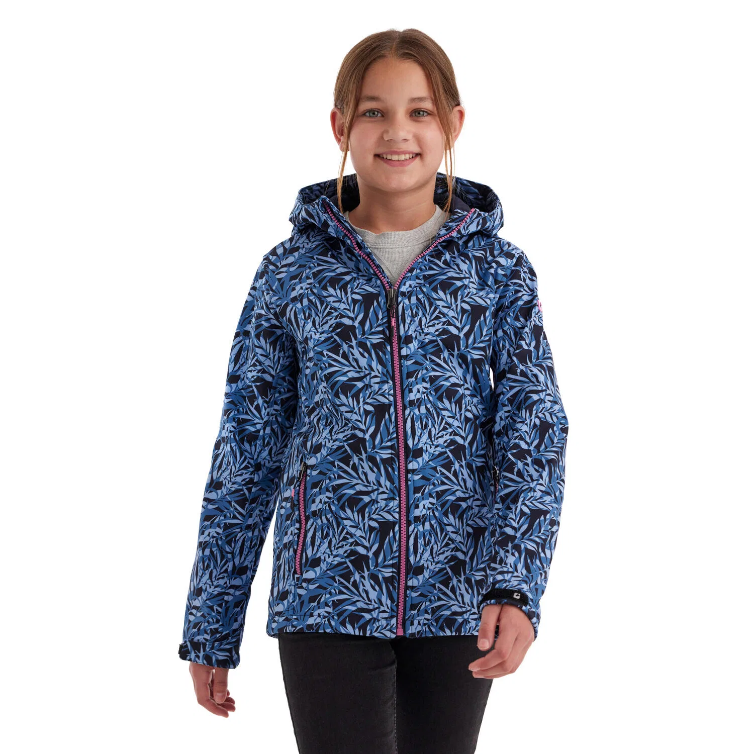 Детская софтшелл-куртка для девочек с принтом Madchen Softshelljacke Print Killtec, Blau Kometgrau — фото 3