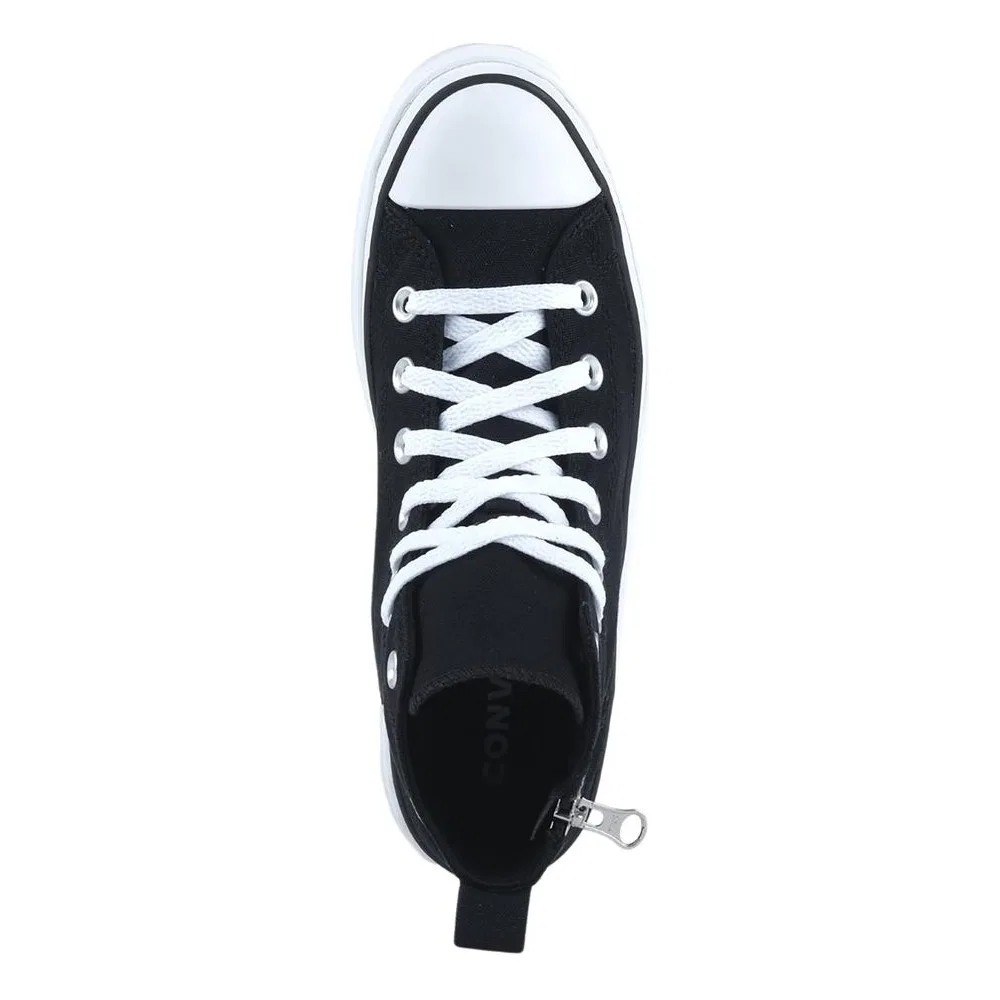 Детские кроссовки Converse с высокой платформой и молнией, Black — фото 3