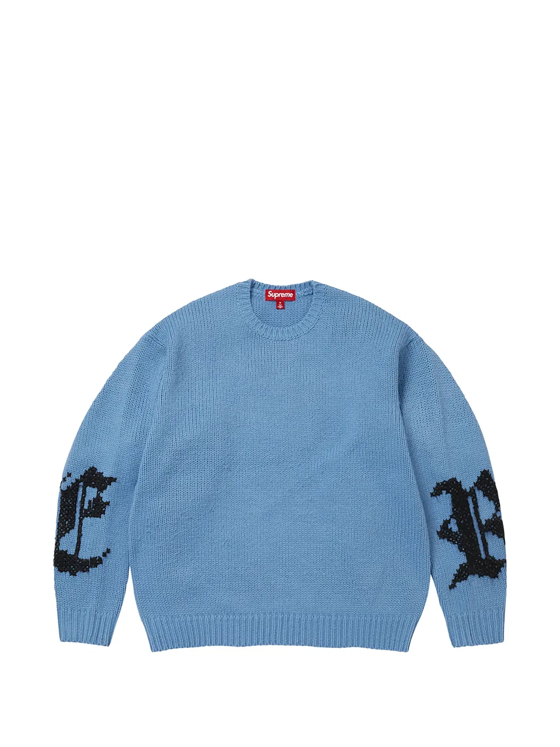 Supreme Свитер с вышивкой крестиком, синий