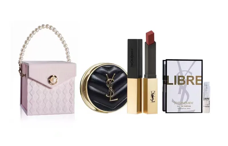 Женский набор косметики с пробниками Gold Bar Air Cushion Lipstick и Libre Eau De Parfum, SAINT LAURENT — фото 4