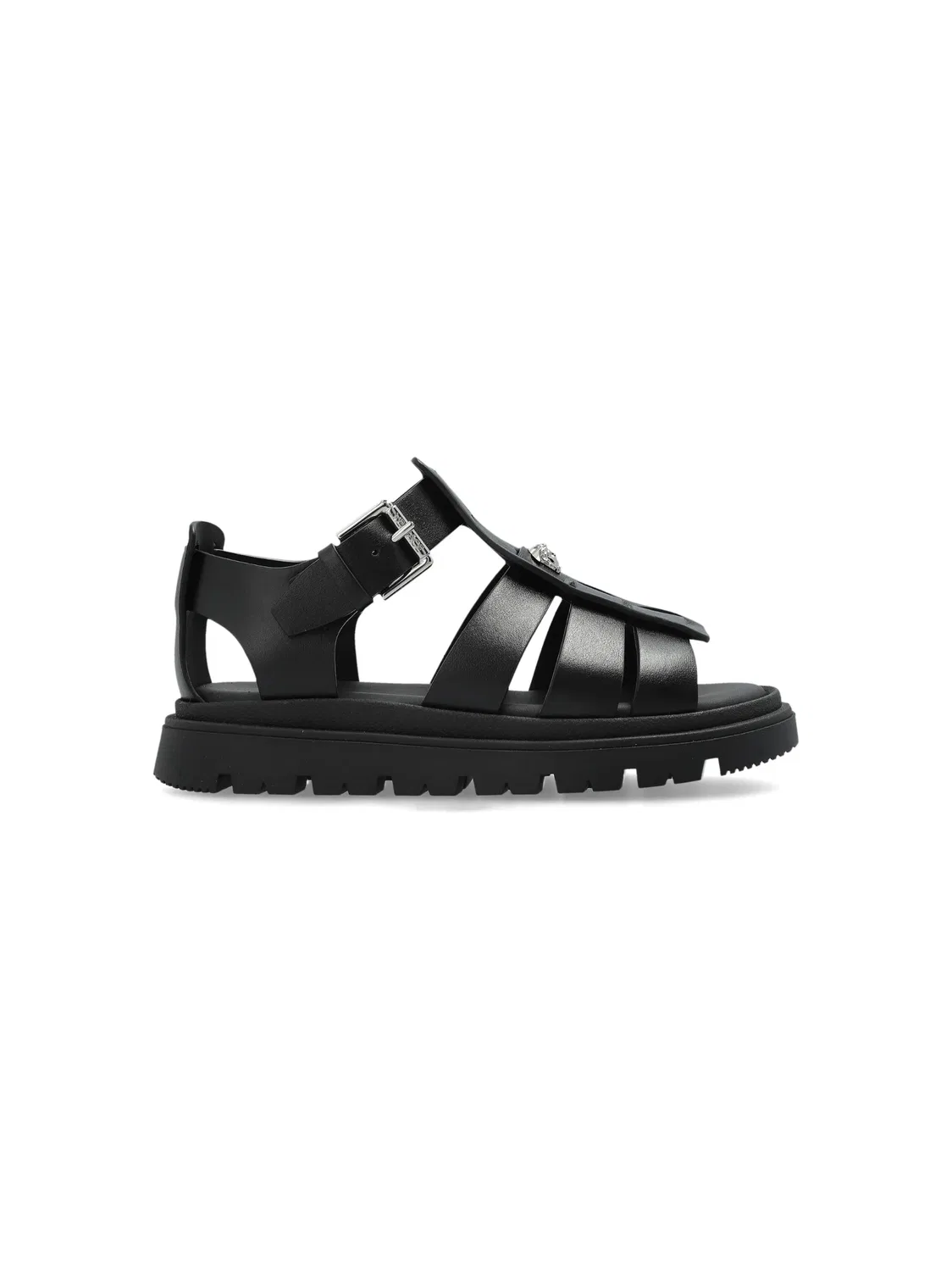 Сандалии с медузой Versace, черный