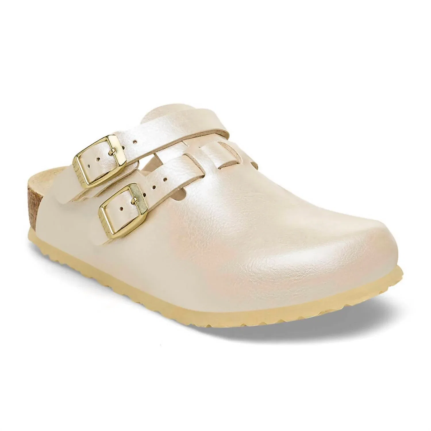Детские клоги Kay с пряжками Birkenstock, Graceful Pearl White