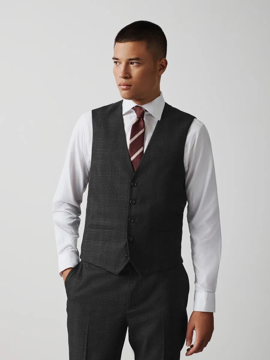 Жилет Next Suit Vest светло-серого и темно-серого цвета — фото 2