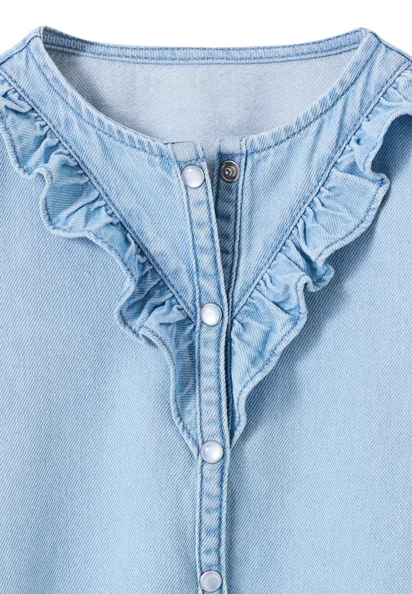 Блуза джинсовая Blouse Vertbaudet stone, голубой — фото 3