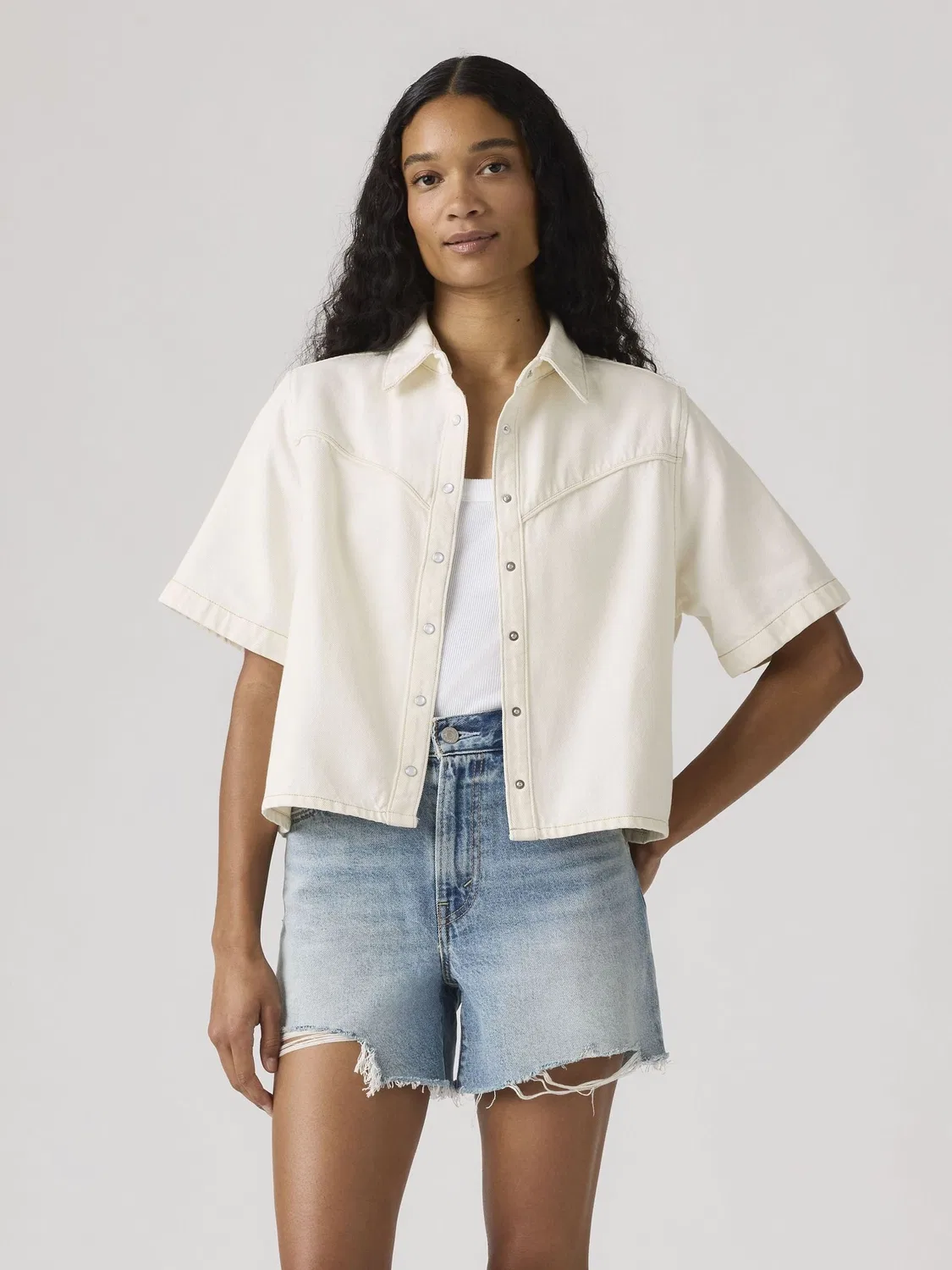 Рубашка джинсовая Logan Levi's, белый