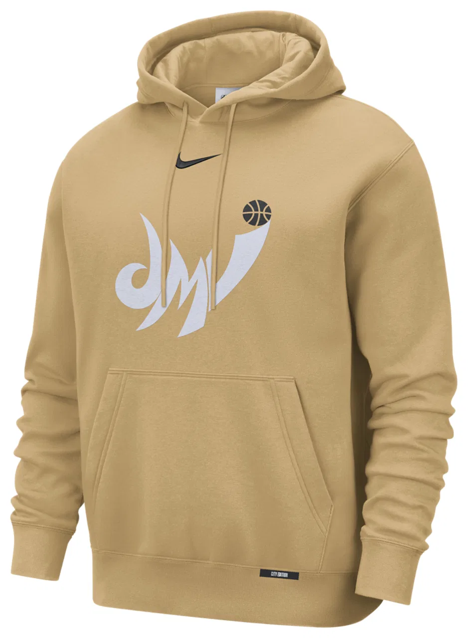 Мужское худи Wizards Club Logo City Edition Nike, цвет Gold/Multi