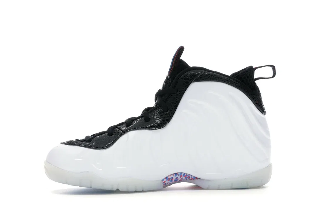 Детские кроссовки Nike Air Foamposite Pro, White/Blue Hero-Red Orbit-Indigo Force — фото 3