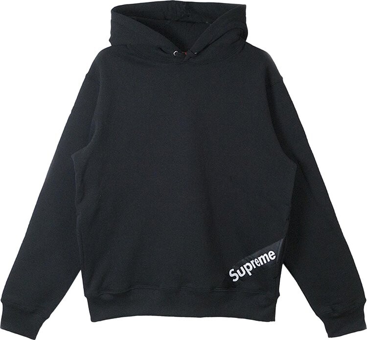 

Толстовка Supreme Corner Label Hooded Sweatshirt 'Black', черный