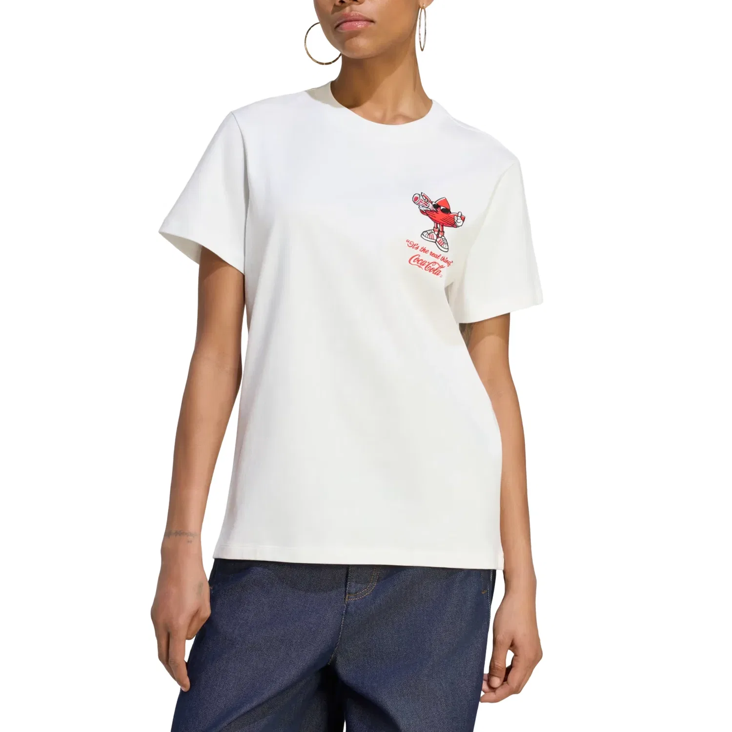 Женская футболка Adidas x Coca-Cola Gfx Trefi T-Shirt, белый — фото 2