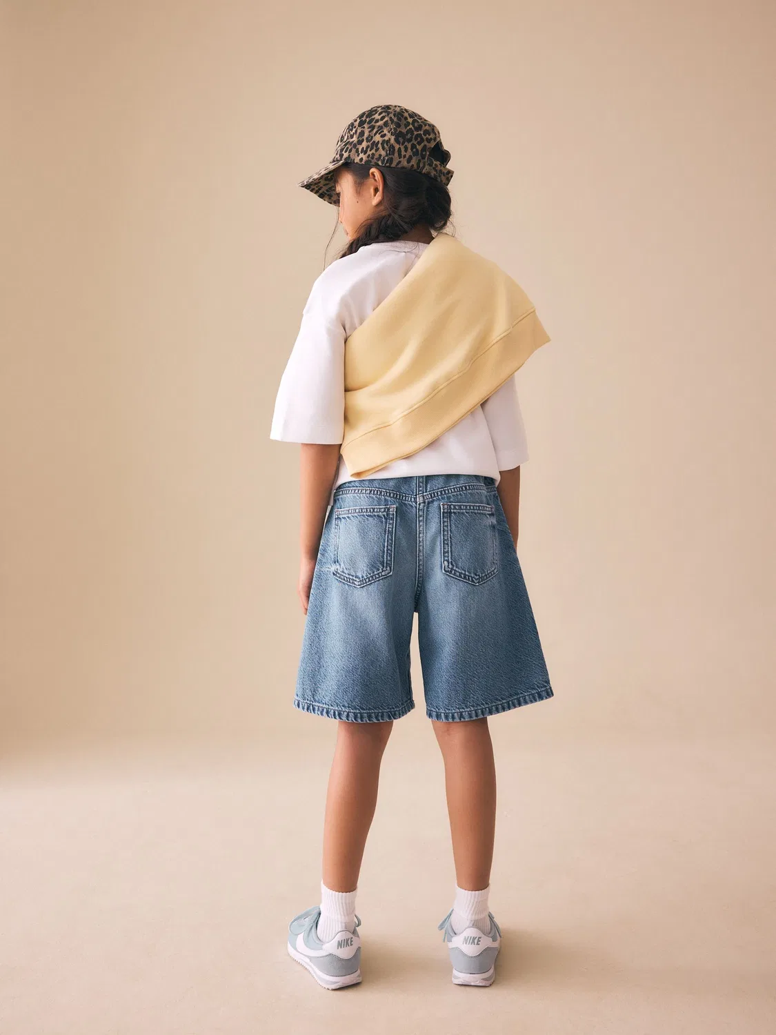 Шорты джинсовые, Regular Length, Jort Shorts Next, Mid Blue — фото 3