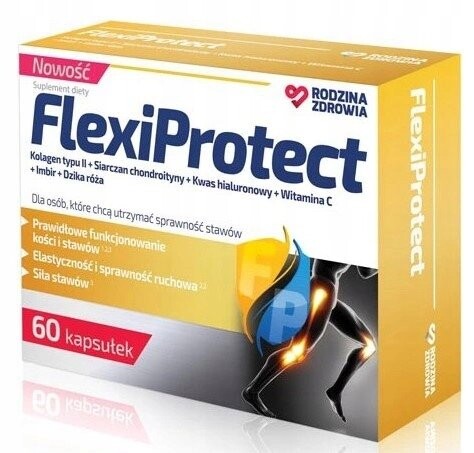 

Health Family, FlexiProtect, Биологически активная добавка, 60 капсул. Silesian Pharma