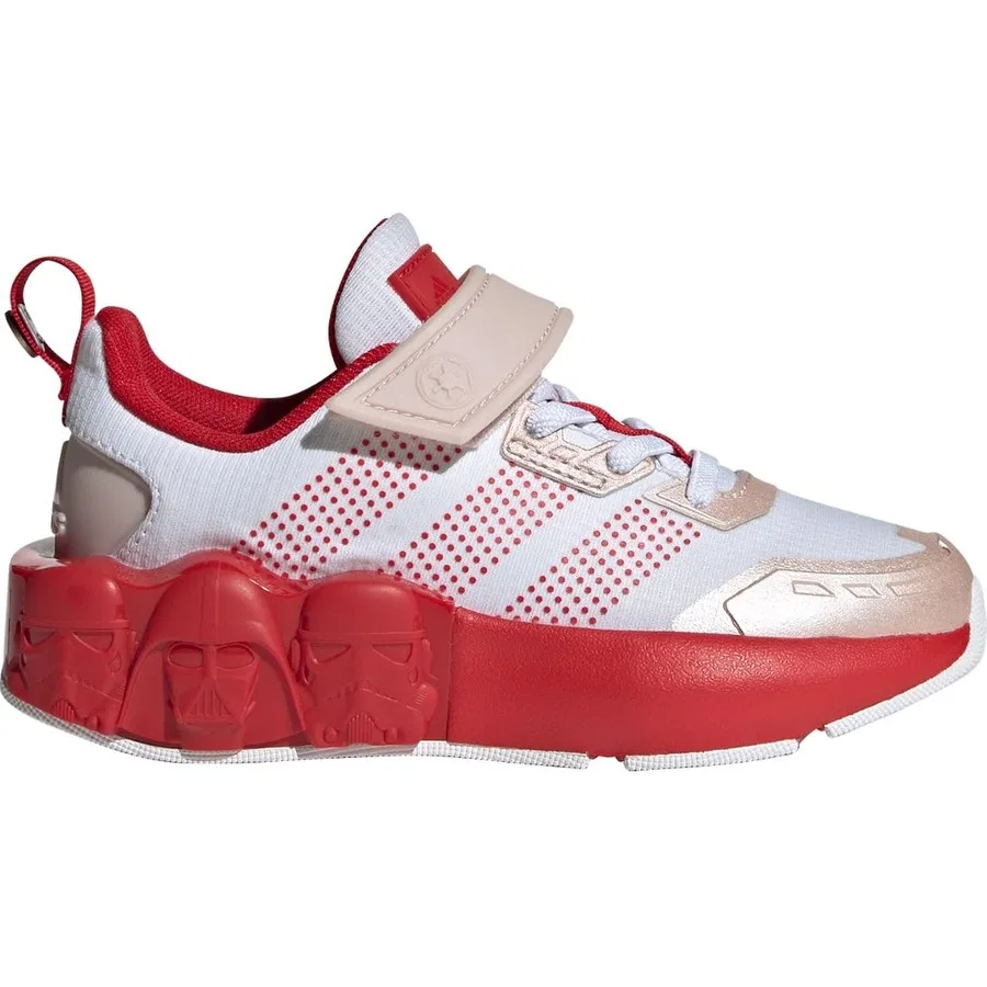 Детские спортивные кроссовки с принтом Star Wars Runner Shoes Kids adidas, Бело-красный — фото 2